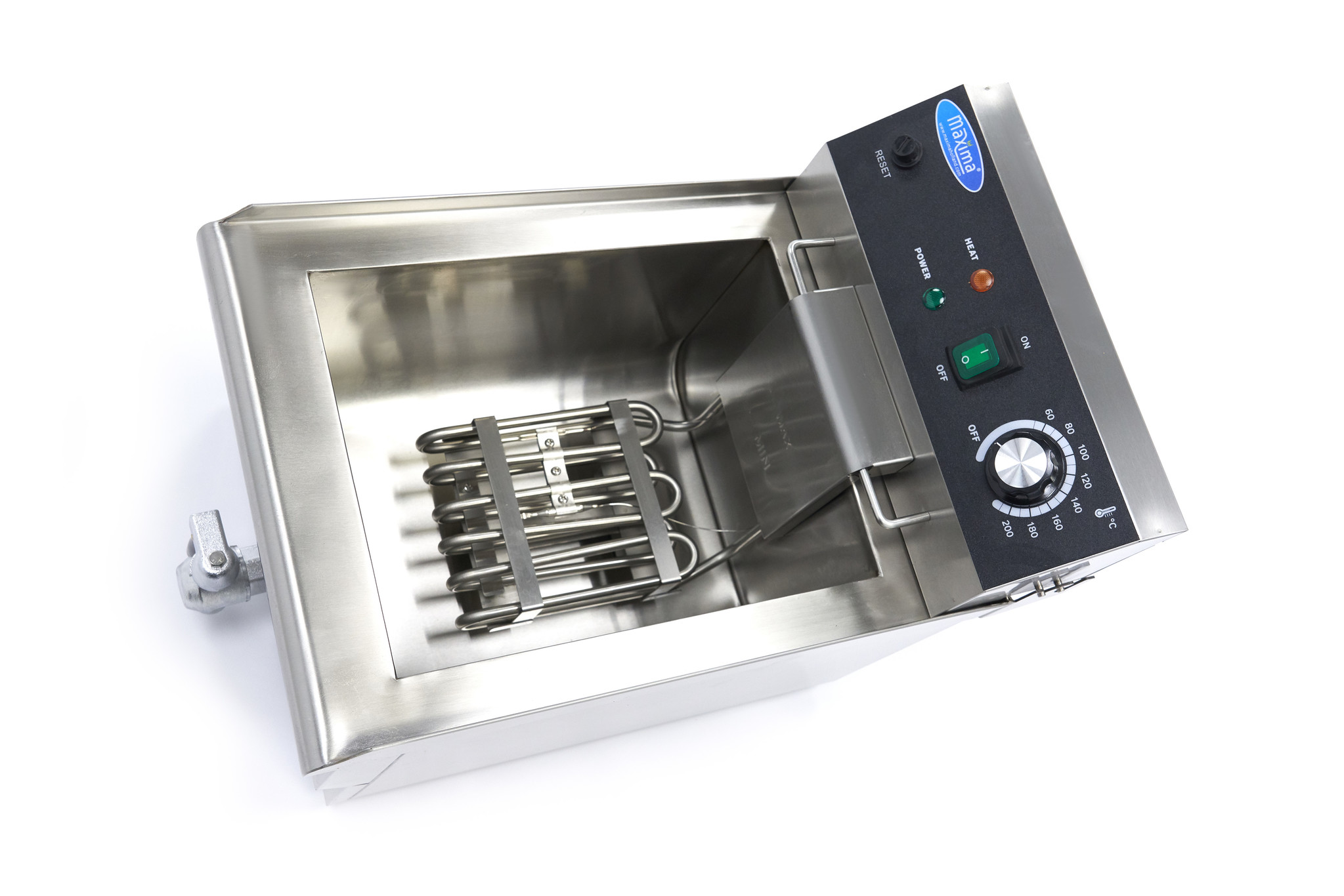 Fritőz olajsütő rozsdamentes 13L lefolyócsappal - Maxima 09365230 - Image 5